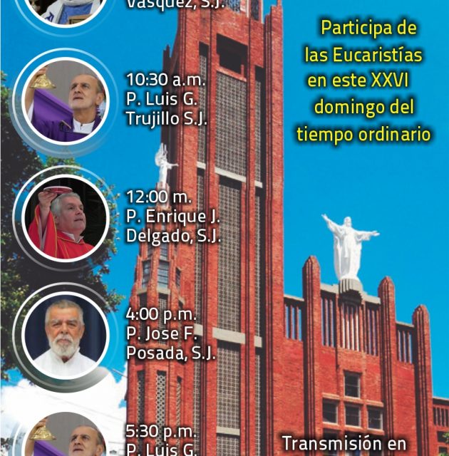 Eucaristías dominical 25 de septiembre 2022
