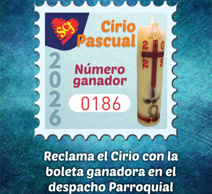 Boleta ganadora Cirio Pascual 2026